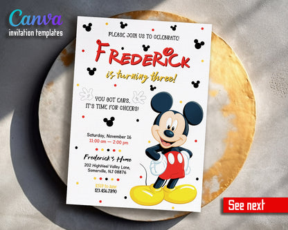 Mickey Mouse Clubhouse customizable invitation template | Share or Print |  | CN680