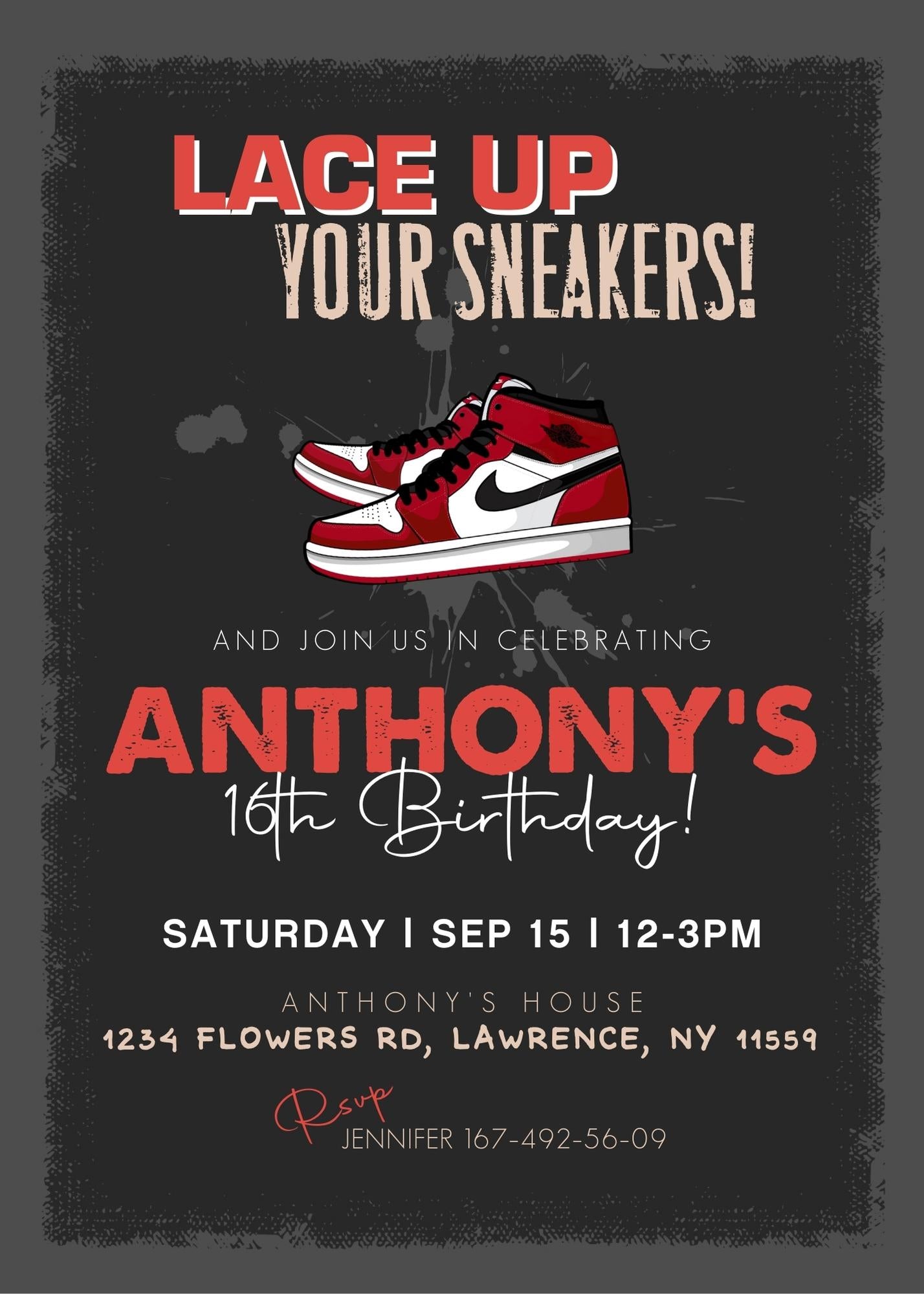 Sneaker Ball customizable invite template | instant download | Share or Print | GH782