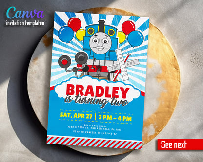 Thomas Train & Friends  customizable invitation template | Share or Print |  | YH408