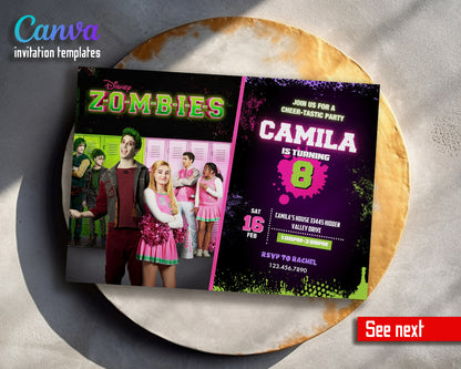 Zombies 3 Halloween  customizable invitation template | Share or Print |  | VQ100