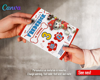 PAW Patrol customizable invitation template | Share or Print | | NV947