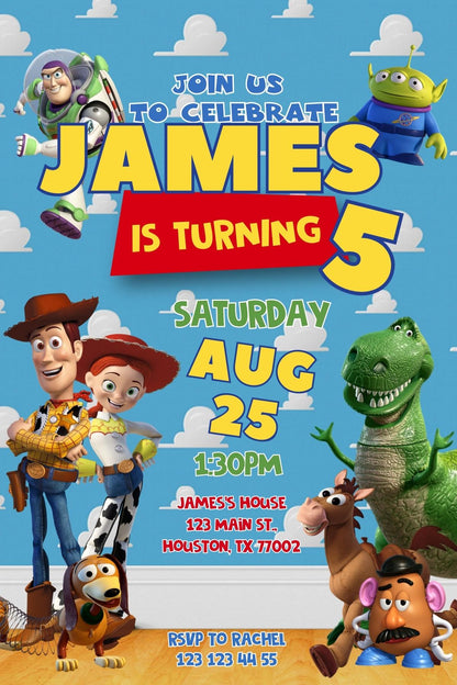 Toy Story customizable invite template | instant download | Share or Print | AX975