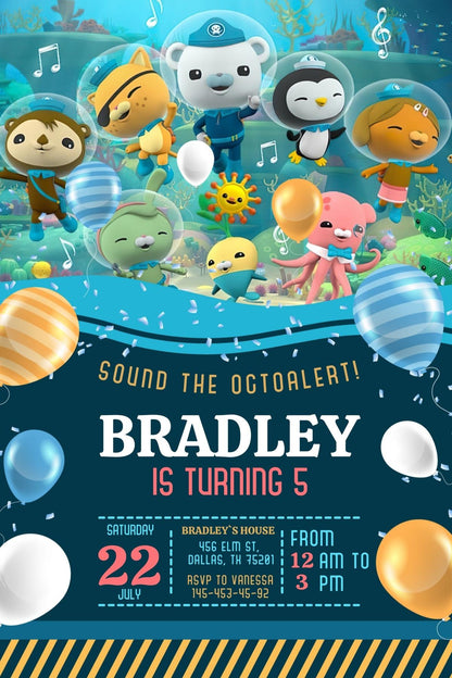 Octonauts customizable invite template | instant download | Share or Print | KP112