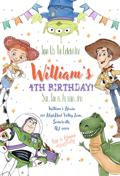 Toy Story customizable invite template | instant download | Share or Print | HO302