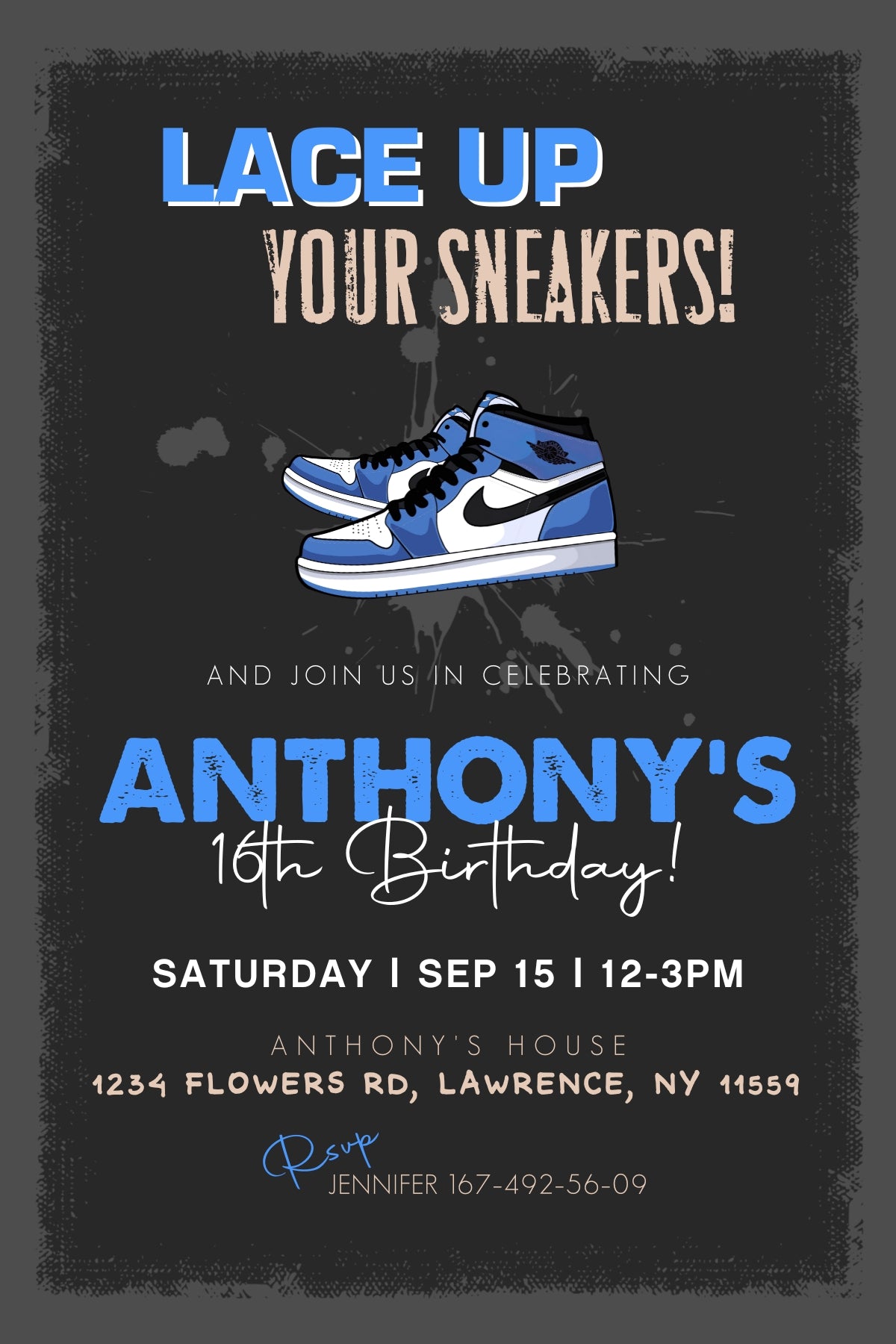 Sneaker Ball customizable invite template | instant download | Share or Print | ER060